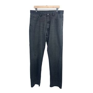 Ermenegildo Zegna Mens Straight Leg Jeans Faded Black Made in Italy Size 38